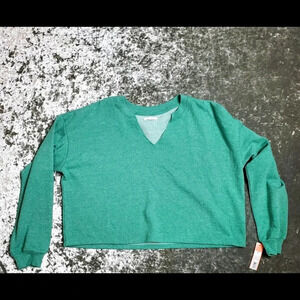 Colsie Cropped Green Sweater